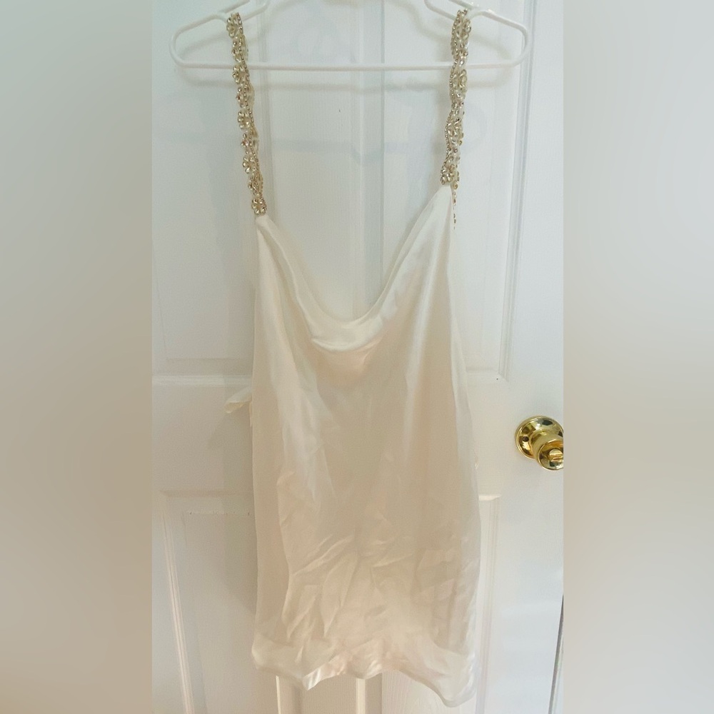 Sisters The Label Sofia Mini Dress in Pearl Silk